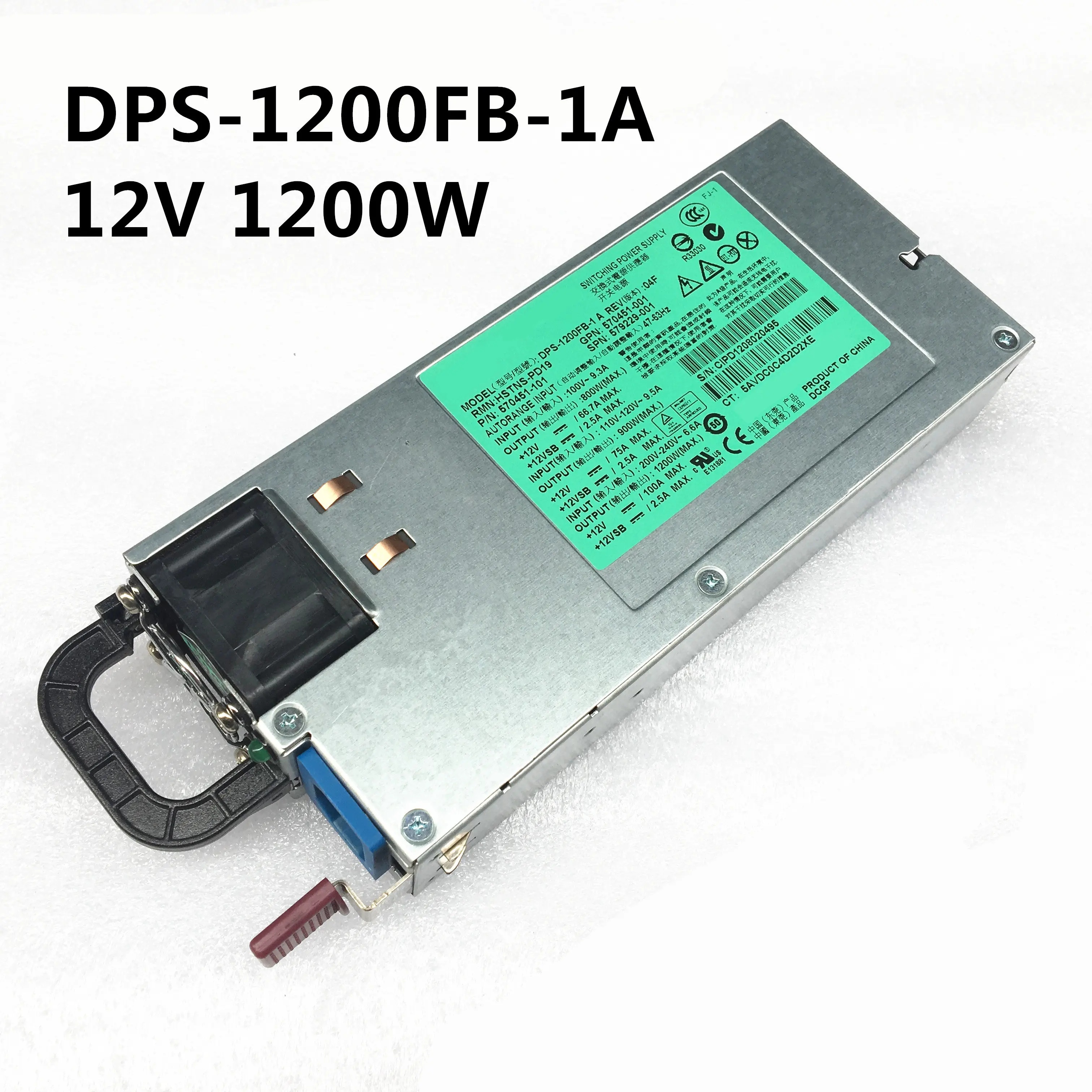Серверная мощность DL580G7 570451 001 101 12 В 100 А 1200 Вт коэффициент конверсии питания