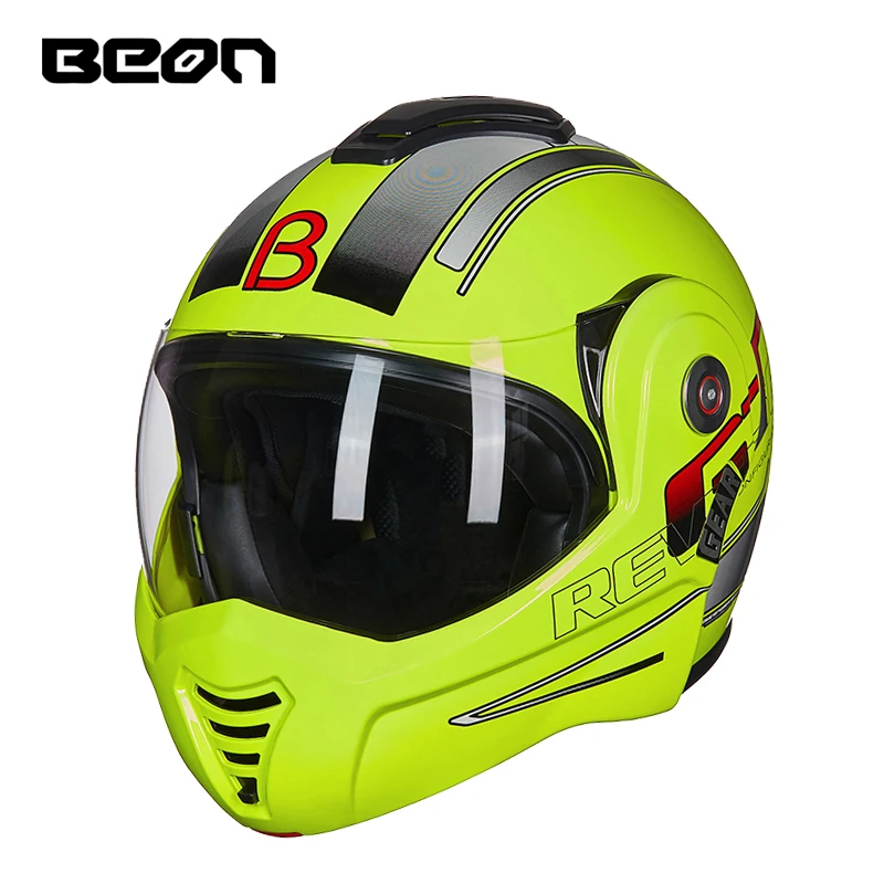 BEON шлем мотокросса шлем мотоциклетный шлем с двойным щитком последняя версия есть сумка натуральная B702 - Цвет: 8