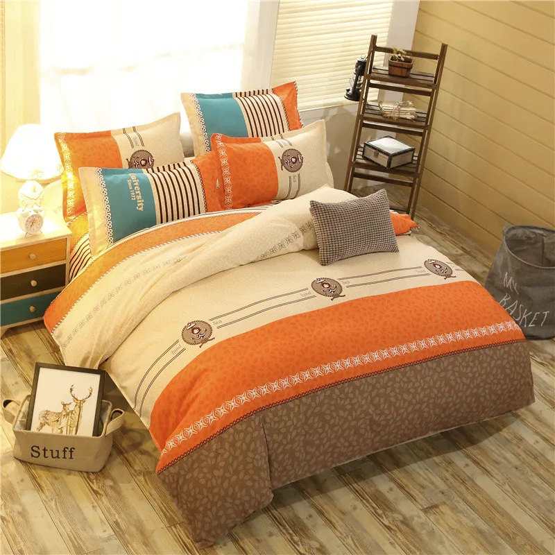 

Bedding Duvet Cover set 4 pcs Thicker soft comforter Cover Bedding set Striped Style Queen Full Twin size kid/adult home textile