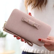 Lange Brieftasche niedliche bogen student lunchbox handtasche der großen kapazität handy