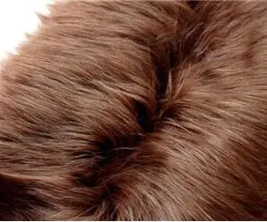 Luxury Long Hair Faux Fur Fabric Plush Toy Fabric 50x150cm - Цвет: coffee