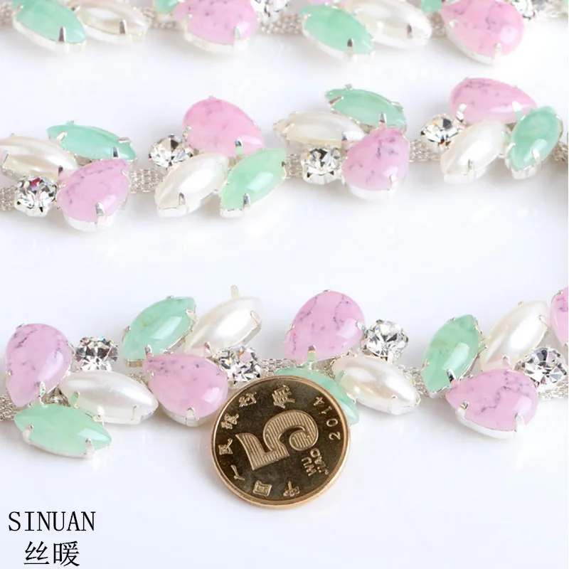 Rhinestone Chain Belt Sew On Crystals Tape Glitter Rhinestones For