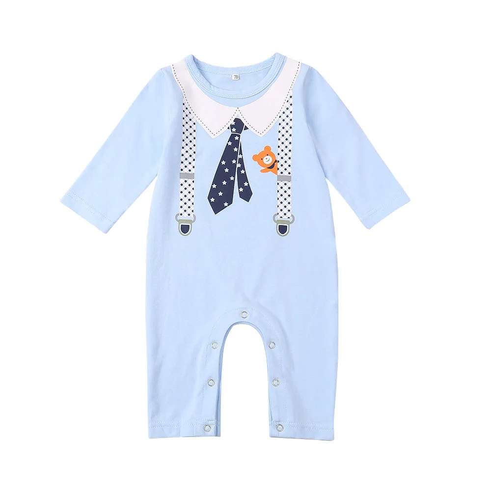 

VTOM Newborn Baby Rompers Infant Clothes Rompers Long-Sleeved Cartoon Jumpsuits Toddle Outfit For Boys And Girls