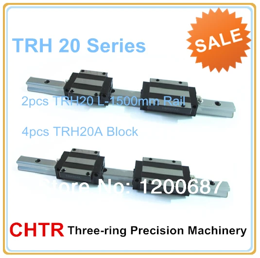 China Low price 2 PCS TRH20L1500 Linear Guide Rail+4 PCS TRH20A Blocks CNC Parts