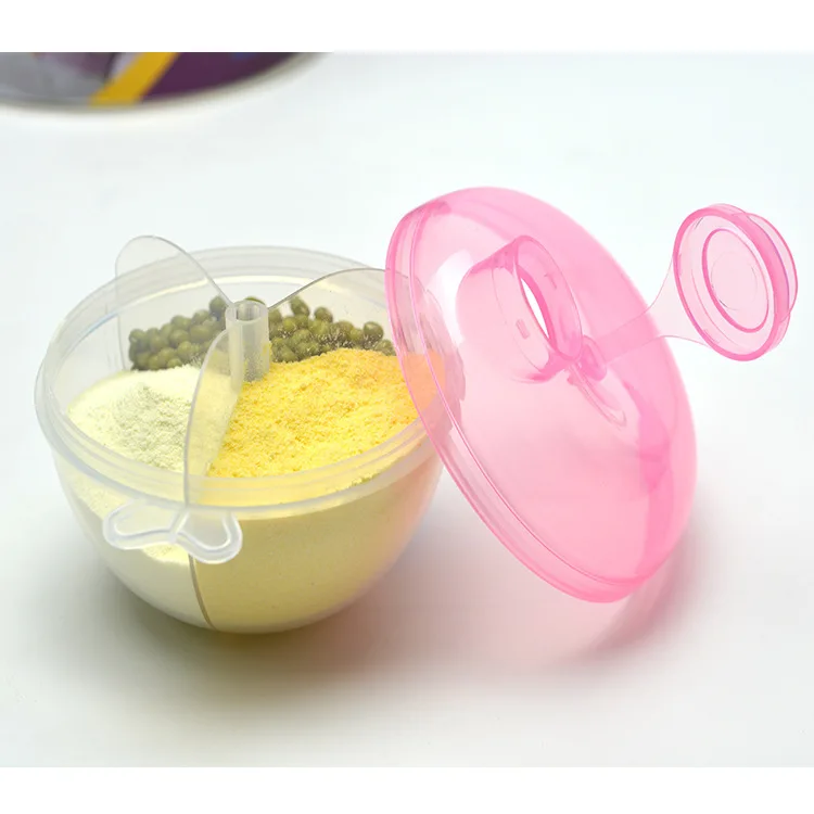 Online 1 Pcs Bayi Susu Bubuk Formula Dispenser Makanan Wadah Penyimpanan Makan Makanan Kotak 3 Lapisan Perjalanan Penyimpanan Portabel Kotak untuk bayi