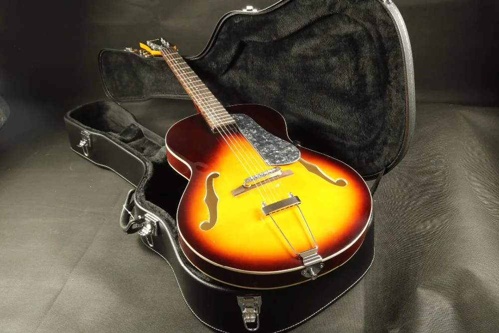 High End Quality cherryburst perfect sound hollow body acoustic