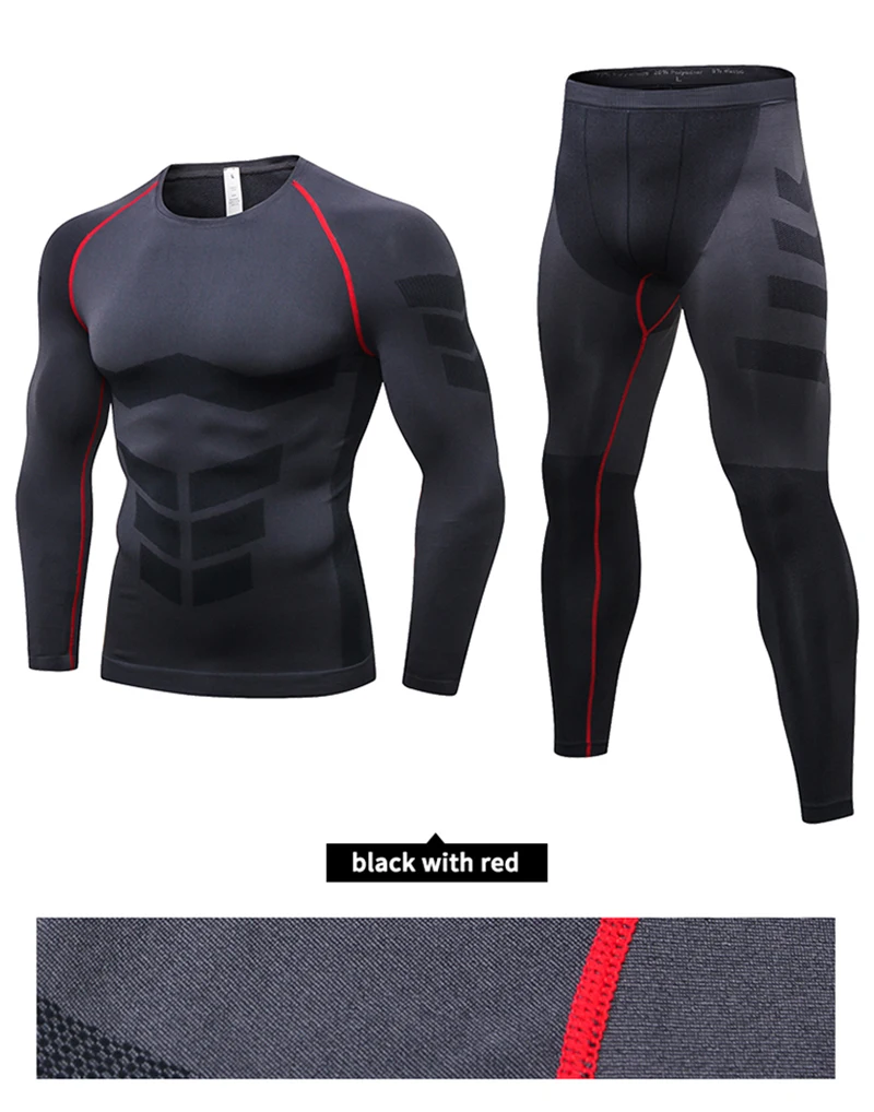 2019 New 2 pieces Running Set Fitness Compression Gym Clothing Men Qucik Dry Sport Training Running Suit Elastic Mens Sportswear 2019 New 2 pieces Running Set Fitness Compression Gym Clothing Men Qucik Dry Sport Training Running Suit Elastic Mens Sportswear