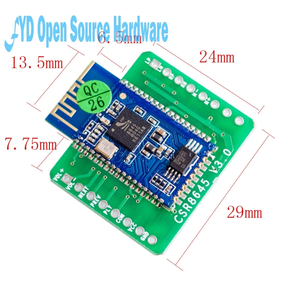 

1pcs Bluetooth 4.0 CSR8645 Amplifier Board 5W+5W APT-X Stereo Receiver Amp Module