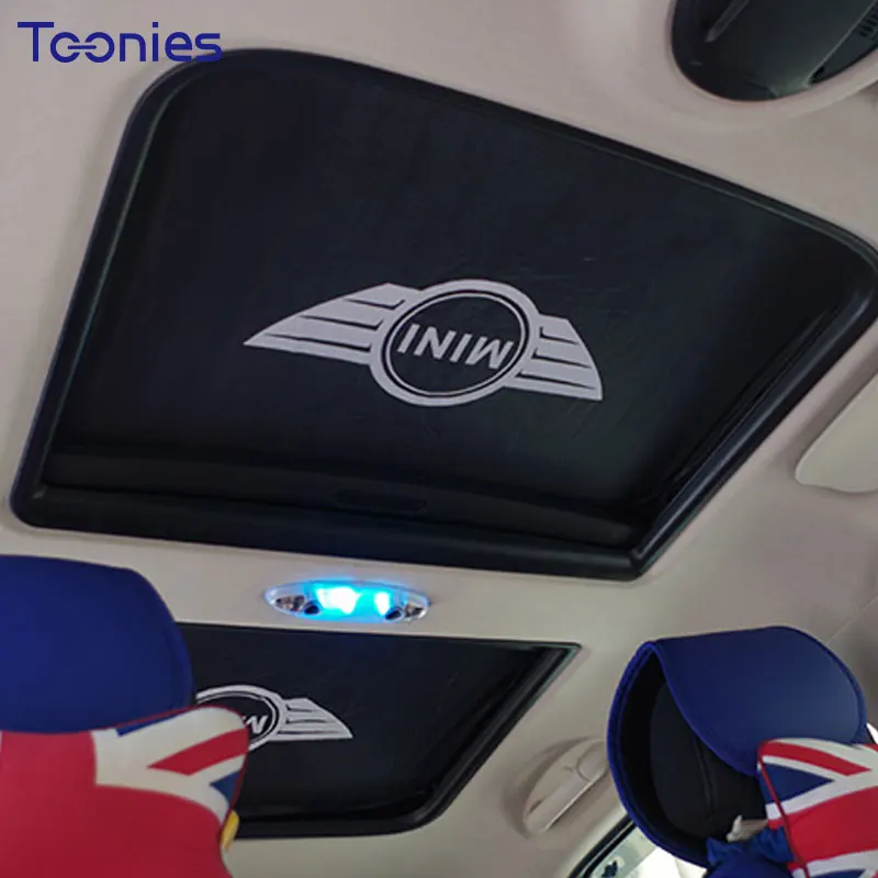 NINI F55 F56 Car styling Roof Panoramic Sunroof Sun Shield Silver Color Shade For Car Cute Auto