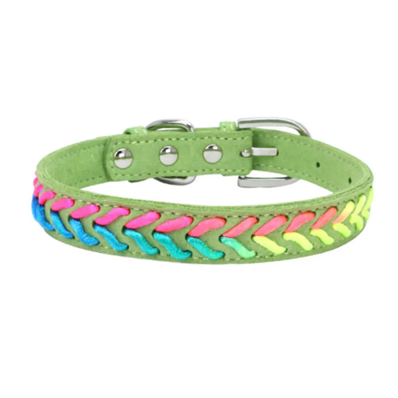Fashion Cute collar for cats Colorful Rope knitting Dog Puppy Pet Collars Accessories pet Product Leash and Harnesses A15 (1)