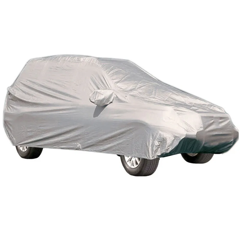 

Full Body Car Cover Sun UV Snow Dust Resistant Protection Indoor Outdoor Car Covers Waterproof 170T Silver Coating Cloth