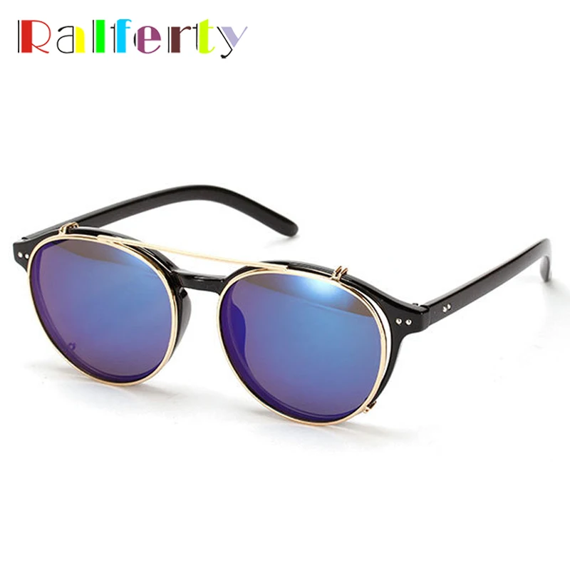 

Ralferty Clip On Sunglasses Men Punk Steampunk Sunglass Eyewear Goggles Optic Sunglasses Reflective Mirror Sun Glasses 1509