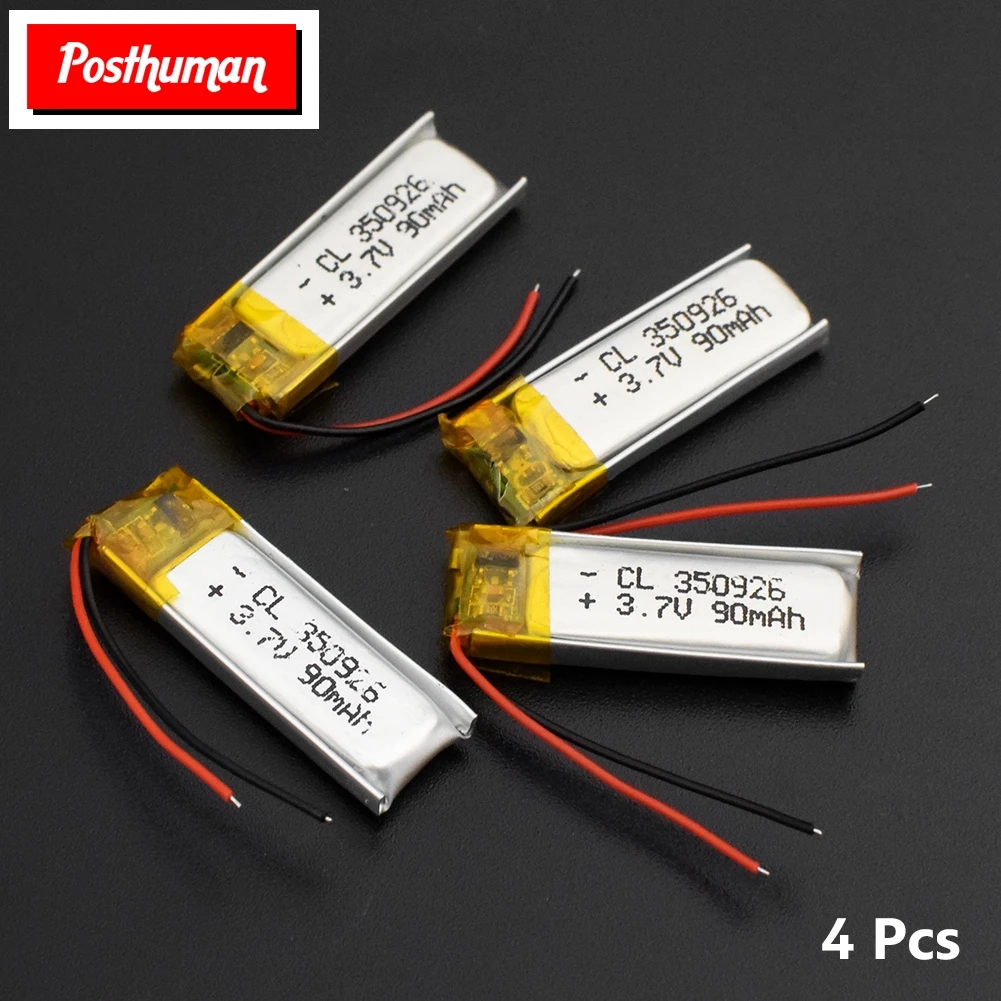 Postuman литиевый 350926 90mAh Li-po светодиодный светильник игрушки 3,7 v полимерный литий-ионный аккумулятор Перезаряжаемый MP3/MP4/MP5 плееры gps