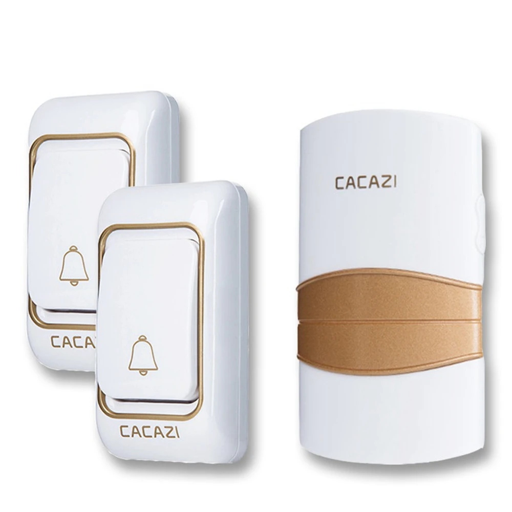 CACAZI Wireless Doorbell AC 220V Waterproof with 36 Rings 4 Volume Door Chime 300 Meters Remote Bell CACAZI Wireless Doorbell AC 220V Waterproof with 36 Rings 4 Volume Door Chime 300 Meters Remote Bell