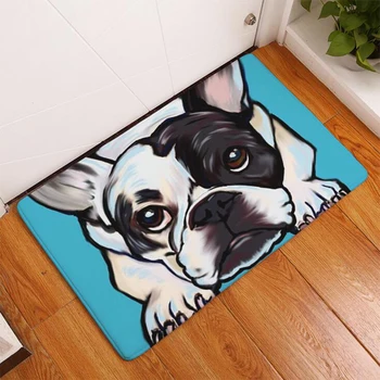 

Painting Pet Dog Print Floor Mat Anti-slip Home Living Room Carpets Outdoor Rugs Bathroom Kitchen Door Mats 40*60cm and 50*80cm