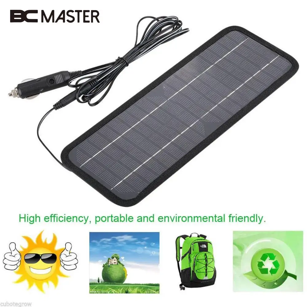 BCMaster Hot 12V 4.5W Solar Power Panel Portable Solar Panel Bank Battery Charger for Car Auto