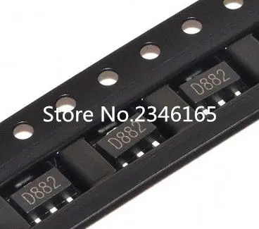 20 шт. 2SD882 D882 SMD транзистор 2A Высокоточный SOT89|Реле| |