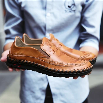 

Big size 38-46 Italian Mens Shoes Casual Brands Slip On Formal Luxury Shoes Men Loafers Moccasins Genuine Leather Driving Shoes