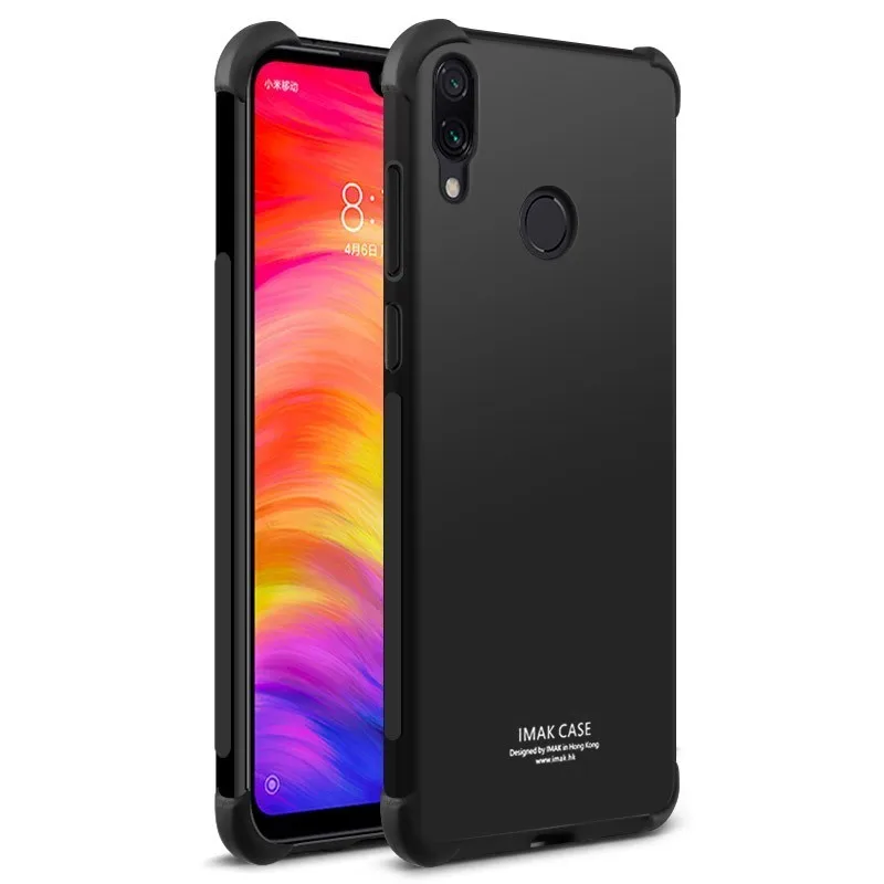 Для Xiaomi Redmi Note 7 Чехол Redmi Note 7 8 Pro 7S чехол силиконовый IMAK Ударопрочный Мягкий ТПУ задняя крышка чехол для телефона s - Цвет: Metal Black