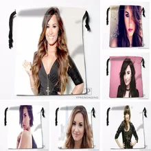 Пользовательские Demi Lovato Сумки на шнурке Печать Мода Путешествия хранения мини мешок плавать Пешие прогулки игрушка мешок размер 18x22 см#180412-11-12