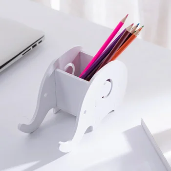 

Portable Removable Cartoon Phone Holder Pen Office Desktop Creative Cute Elephant Phone Holder Stand for Smartphone Pen
