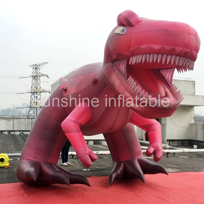 

Customized 5.9m high resolution printed giant inflatable dinosaur fixed animal model for advertising