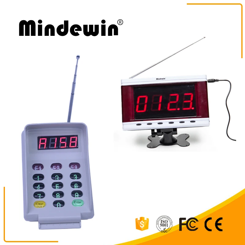 Mindewin New Wireless Calling System Waterproof Led Electronic Number