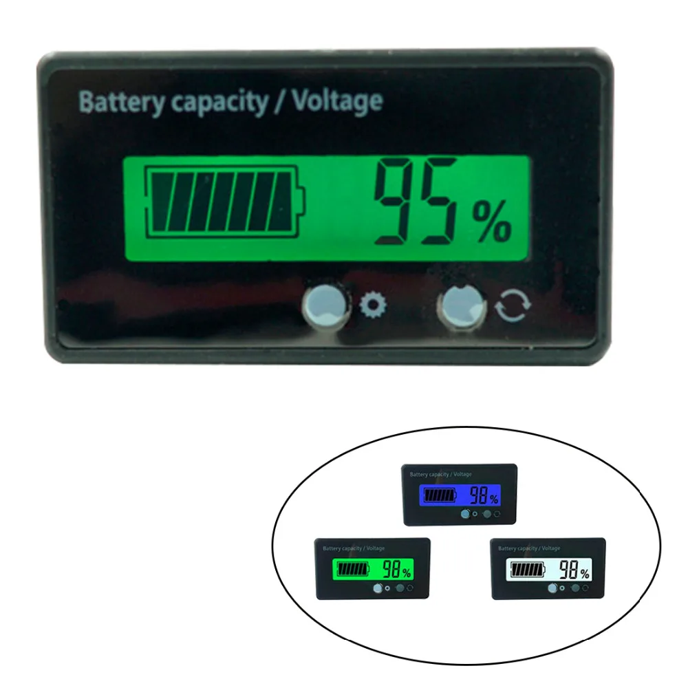 1 шт. индикатор емкости литиевой батареи тестер напряжения измеритель мощности ЖК-цифровой вольтметр Для 12 В/24 В/36 В/48 В кислотный свинец