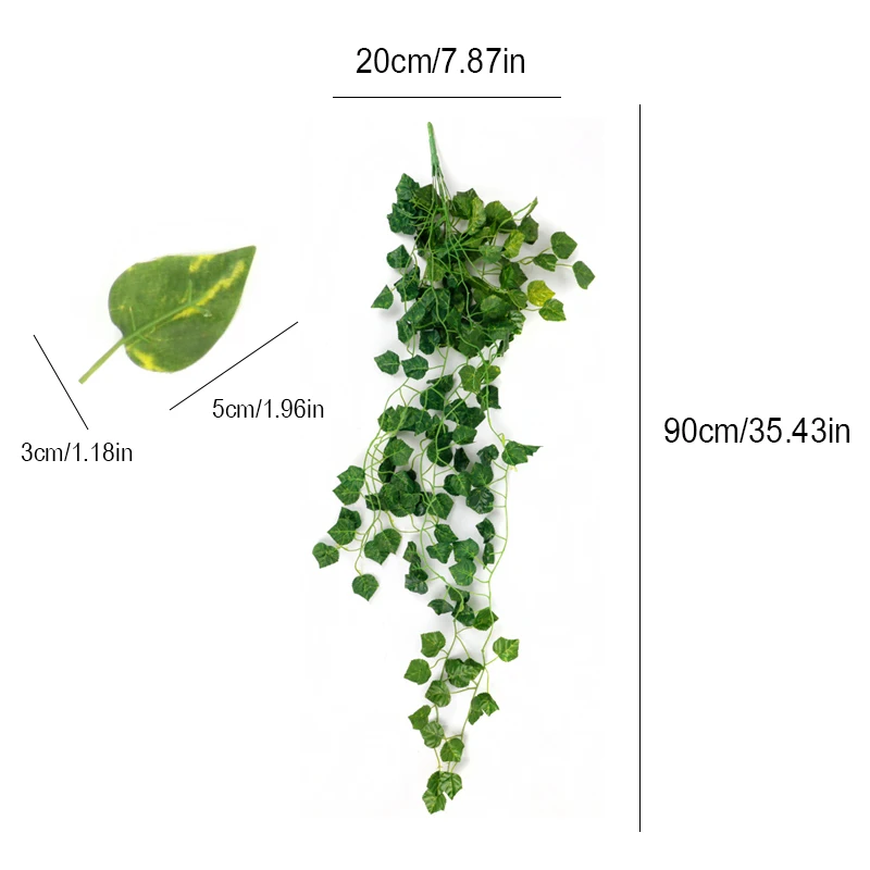 Искусственные поддельные цветы лоза искусственный висячий Зеленый завод ротанга для свадьбы дома сад украшение на стену