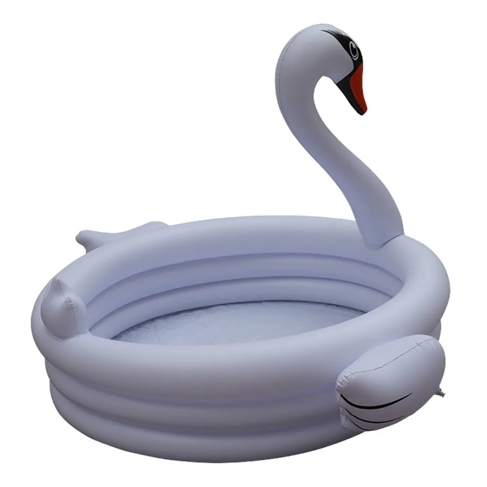 Diameter 150cm swan inflatable Children's inflatable baby pool water fishing pond marine ball pool (2)1