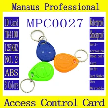 Горячие Продажи 100 ШТ. Водонепроницаемый ID брелков RFID Тег 125 КГЦ Близость Маркер брелок Карты Контроля Доступа Посещаемости Карты C27
