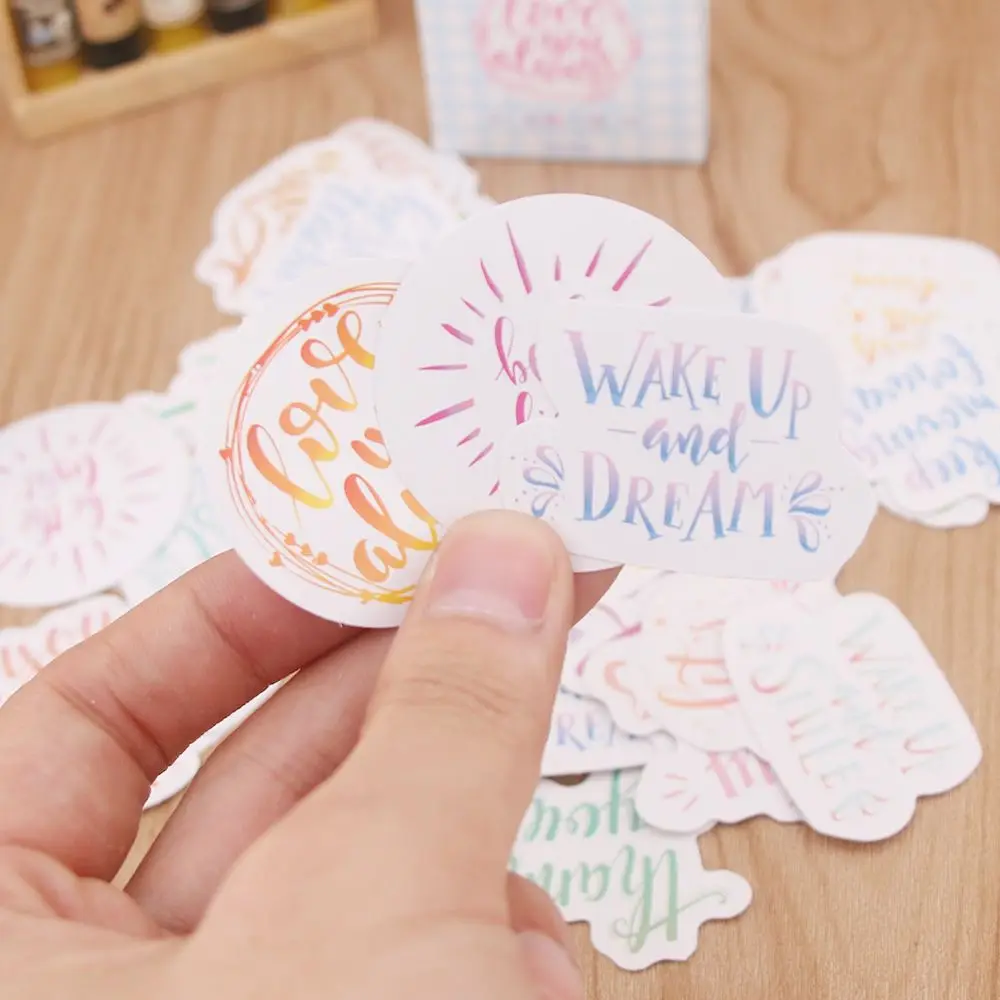 

1 box Colorful Mood Decorative Stationery Stickers Scrapbooking accessories DIY Diary Album Label Memo Pads