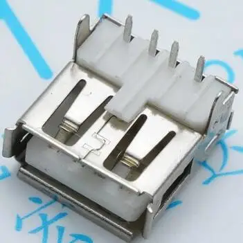 Разъем USB Type A гнездовой разъем 90 градусов 4 контактный для печатной платы 10