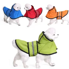 S/M/L/XL/XXL/XXXL Pet Dog непромокаемый плащ для собаки одежда мода для питомца дождливые дни Плетеный дождевик для больших собак#013