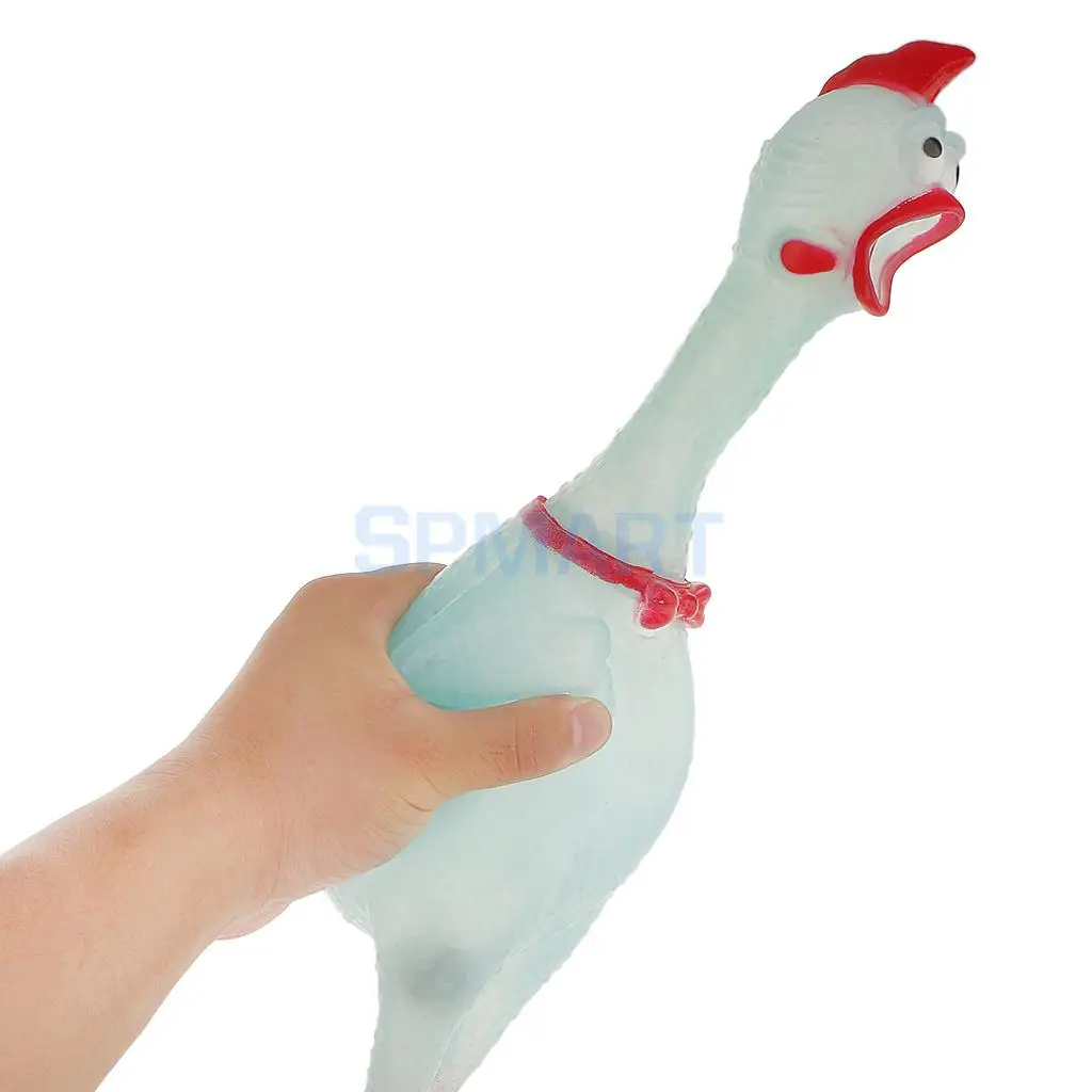 Резиновая пронзительная светящаяся курица кричащая Squawking Squeeze Fun Toy Gag Gift для детей или альдартов-случайный цвет