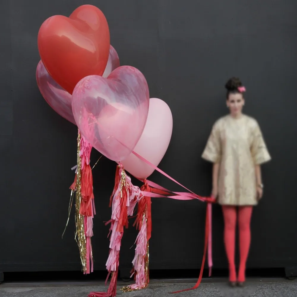 36 дюймов розовый белый красный латексные шары «любовь» в форме сердца утолщение жемчужный шар свадебные принадлежности День Рождения Вечеринка детский душ Декор