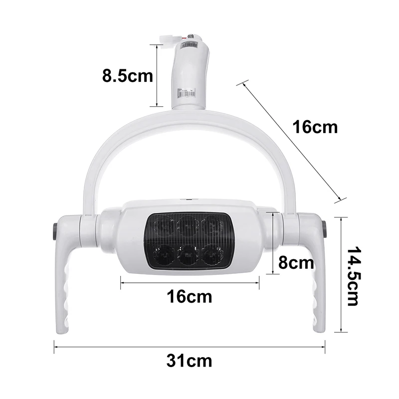 Профессиональный Чистый белый 6000K 6 светодиодный Стоматологический светильник для зубов, светильник для полости рта, индукционный Точечный светильник с рычагом для стоматологического кресла, потолочного типа