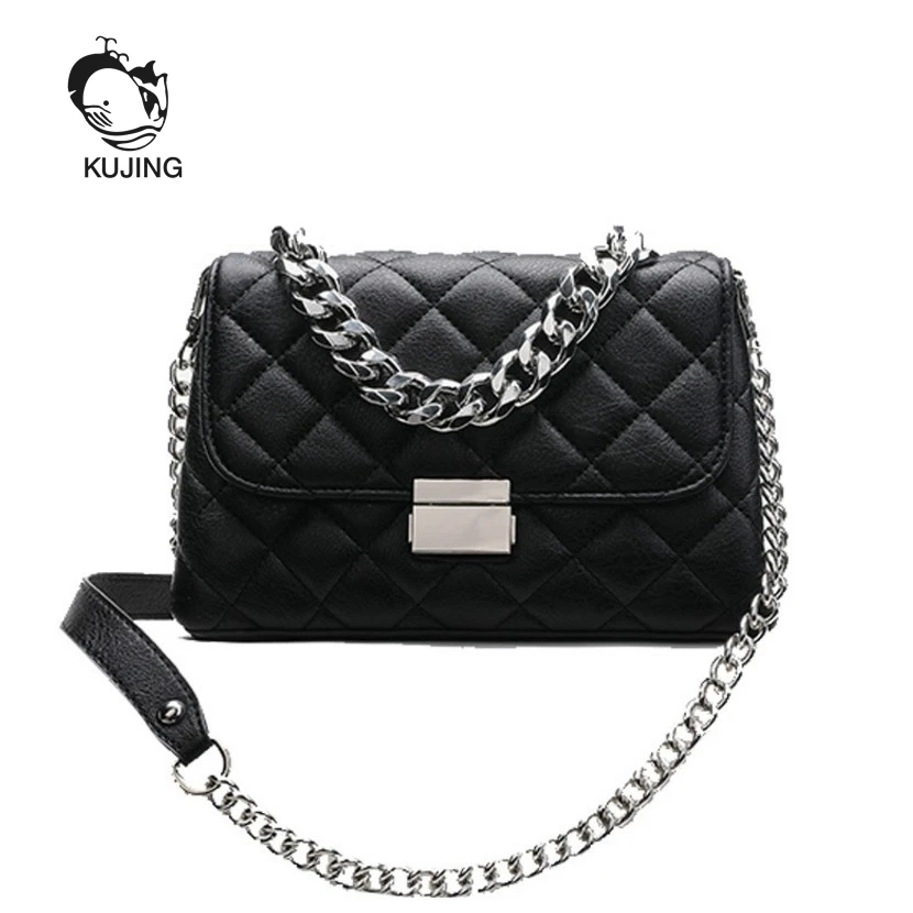 

KUJING Women's Handbags Fashion Rhombic Chain Women's Bag Quality Women's Shoulder Messenger Bag Hot Women's Small Square Bag