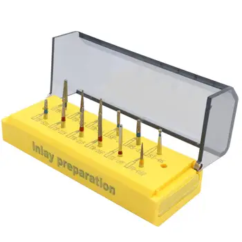 

1 Kit(12pcs) Dental Inlay Preparation Dental Diamond Burs Drill Kit Dental Burs Dentists Professional