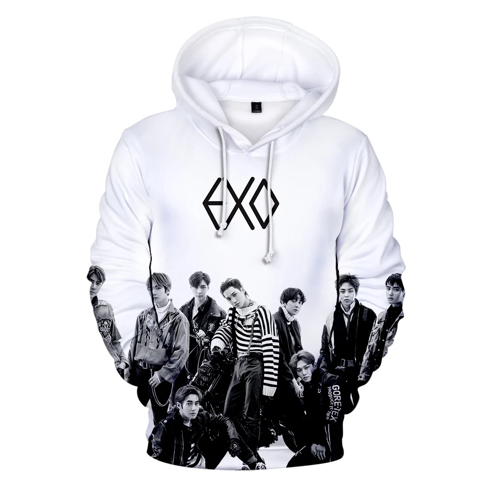 Kpop Bang Store EXO Love Shot толстовки с 3D принтом для женщин/мужчин модные толстовки с капюшоном и длинным рукавом Лидер продаж повседневные толстовки