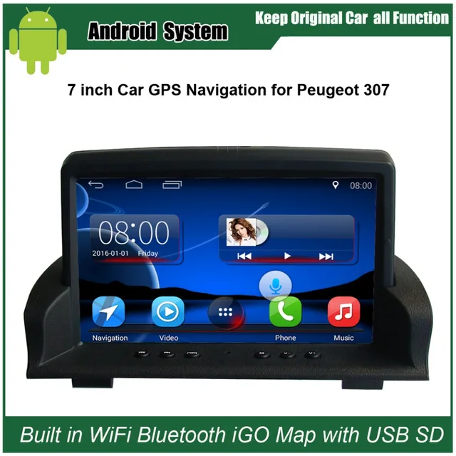 Upgraded Original Android Car Radio Player Suit to Peugeot 307 Car ... Upgraded Original Android Car Radio Player Suit to Peugeot 307 Car ...