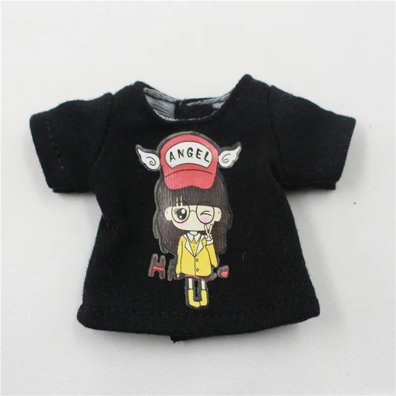 Blyth кукла icy licca joint body черная рубашка satripe bubble юбка игрушка - Цвет: shirt