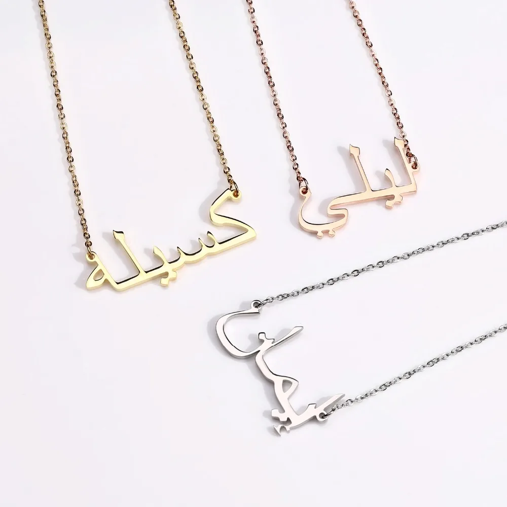 316L Nama Kustom Kalung untuk Wanita 