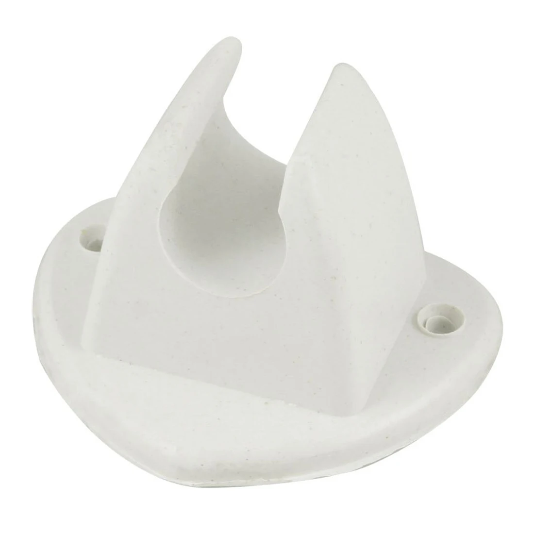 

FJS-White Plastic Bathroom Shower Head Holder Bracket w 2 Screw Holes