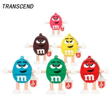 Transcend Usb Flash Cute Cartoon M & M Chocolate Memory Stick Driver Pendrive2.0 4GB 8GB 16GB 32G 64GB USB Flash Drive Pendrive