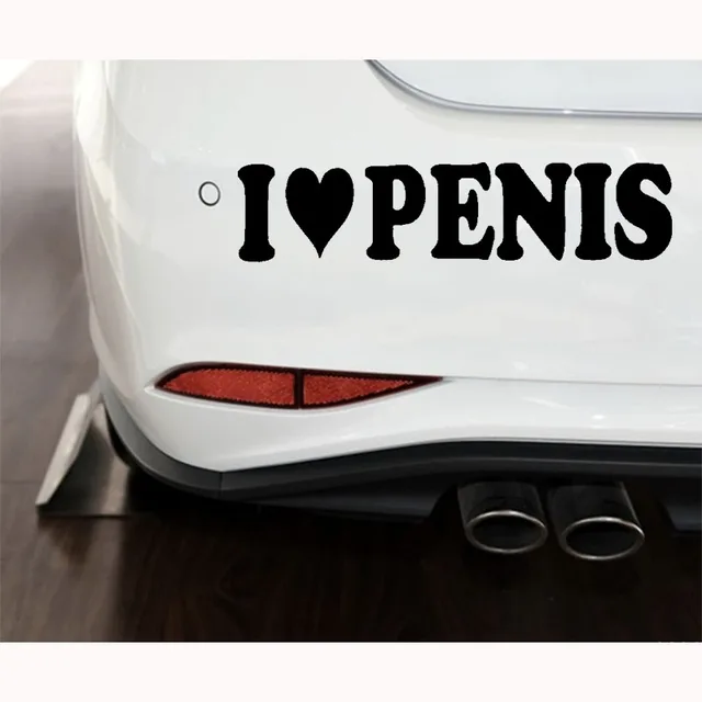 Car styling funny I LOVE PNIS car Sticker gay pride prank gag gift