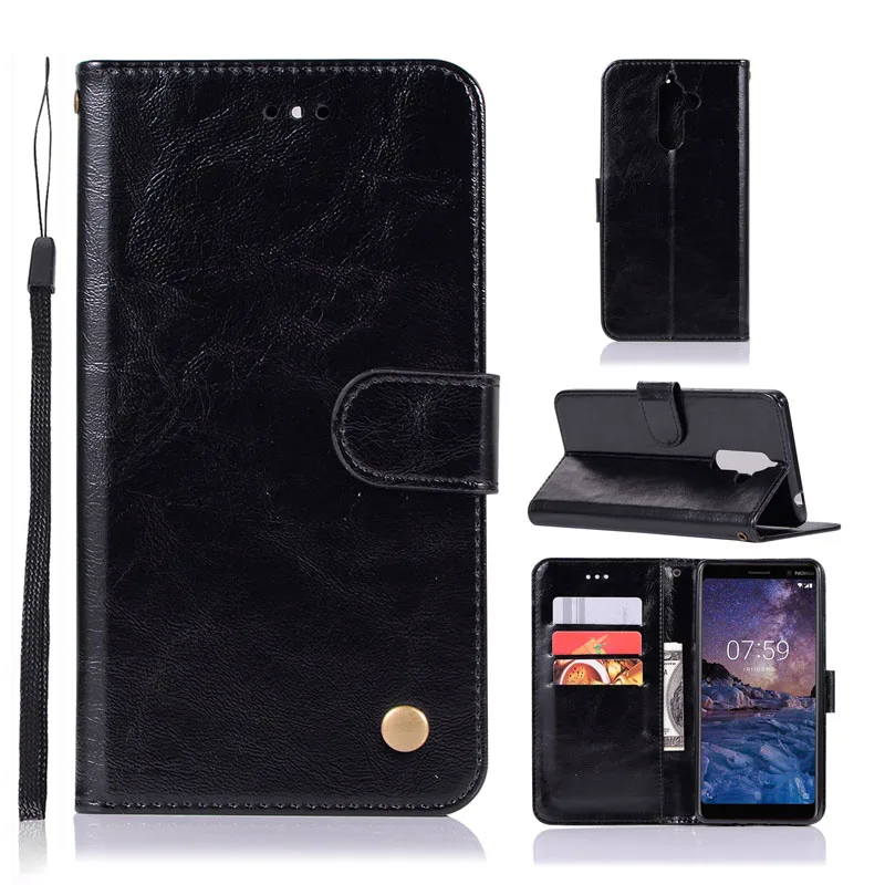 Чехол для Nokia 1 2 3 5 6 8 2018 чехол 7 Plus кожаный книжка X6 X7 Sirocco|Бамперы| |