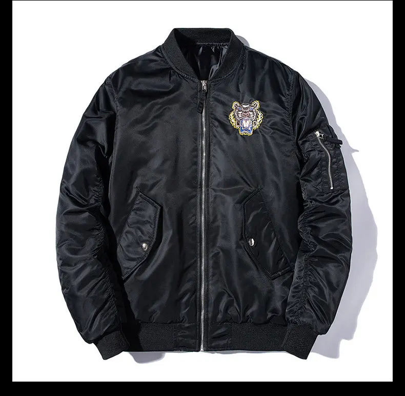 

New 2019 Men Rib Embroidered tiger Ma1 Air Force Pilot Fashion couple Baseball Coats & Jackets Abstract digital coat Motor #L6
