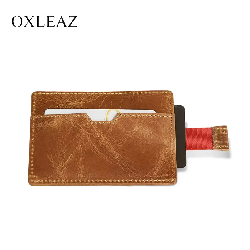 OXLEAZ мини RFID Блокировка визитница держатель карты протектор для мужчин Тонкий