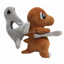 10 PCS/Lot Anime Cubone Stuffed Plush Cartoon Peluche Dolls Christmas Gift Baby Toys For Children 5pcs set kawaii psyduck horsea cubone eevee vulpix anime carton plush kids toys stuffed dolls for children gift cute baby toy